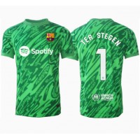 Barcelona Ter Stegen #1 Målvakt Bortatröja 2024-25 Kortärmad